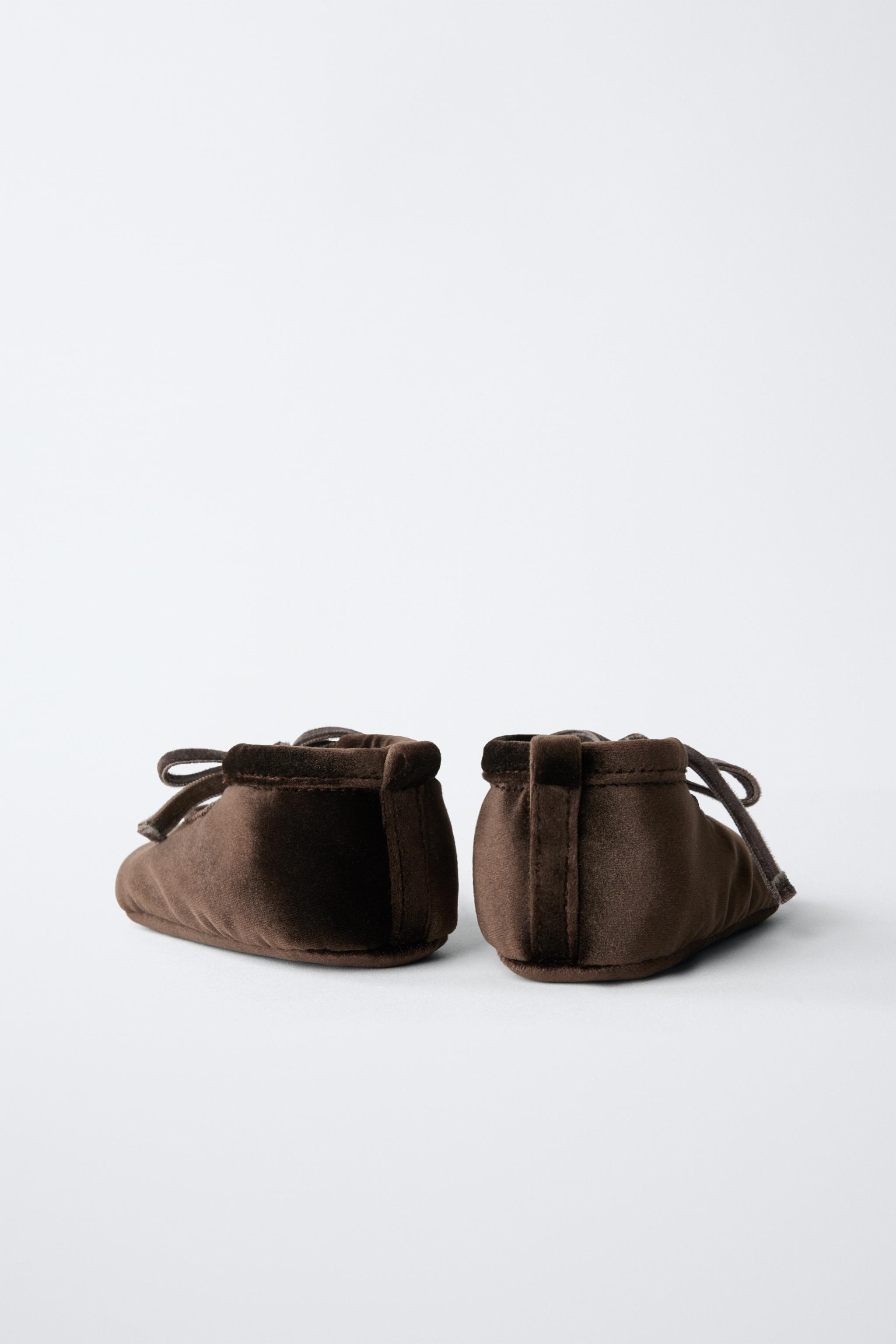 VELVET BOW BALLET FLATS